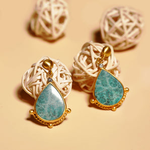 Ancient Greek Mythology Themed Turquoise Stone Earring