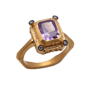 Purple Diamond Ring