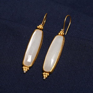 Selene and Ares Themed Moonstone Earring