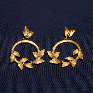 Hittite Civilization Themed Bay Leaves Motif Earring