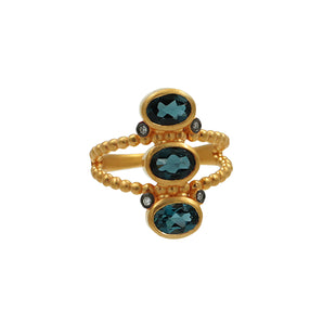 Blue Topaz Gemstone Ring