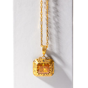 Escargot Diamond Stone Necklace